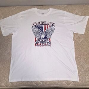 A Cabela's men's short sleeve t-shirt in a size 2XL. It's new without tags.